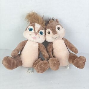 🛍Build A Bear Alvin Chipmunk & Brittany Plush Set